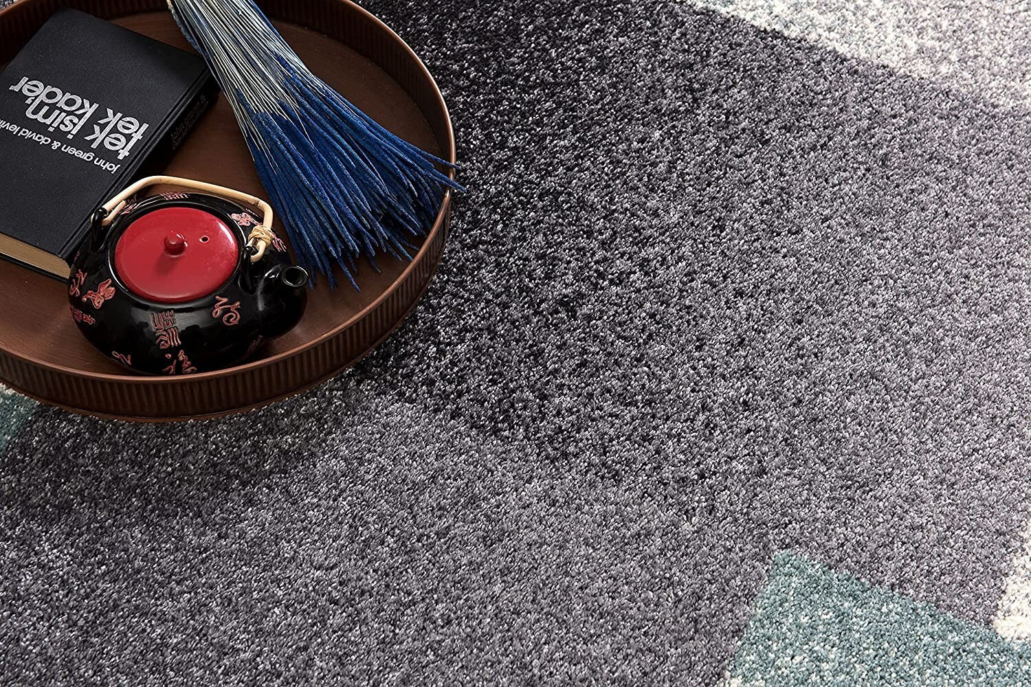 5' X 8' Gray Modern Geometric Area Rug