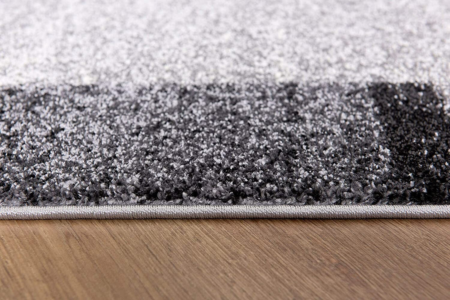 8' X 11' Gray Modern Bordered Area Rug