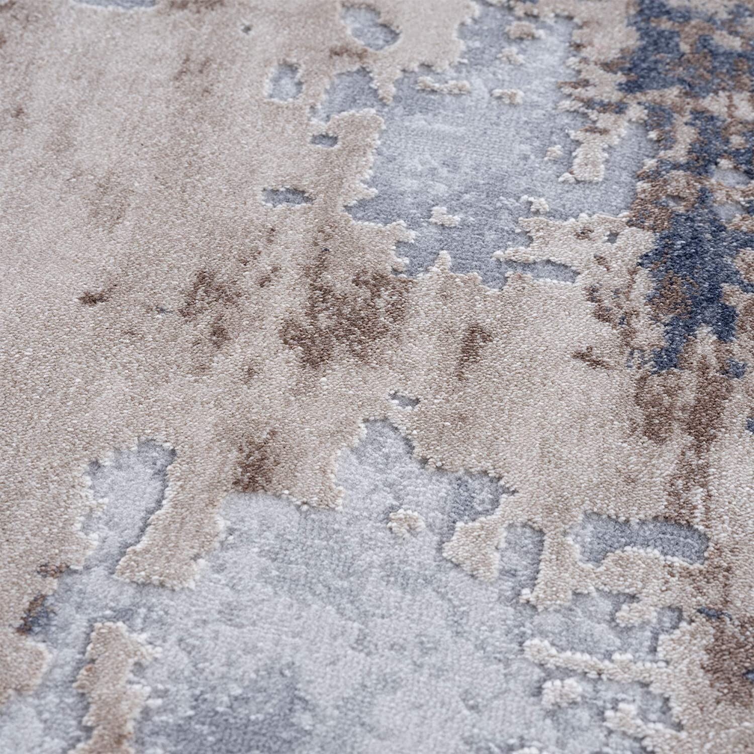 3' X 5' Beige And Ivory Abstract Area Rug