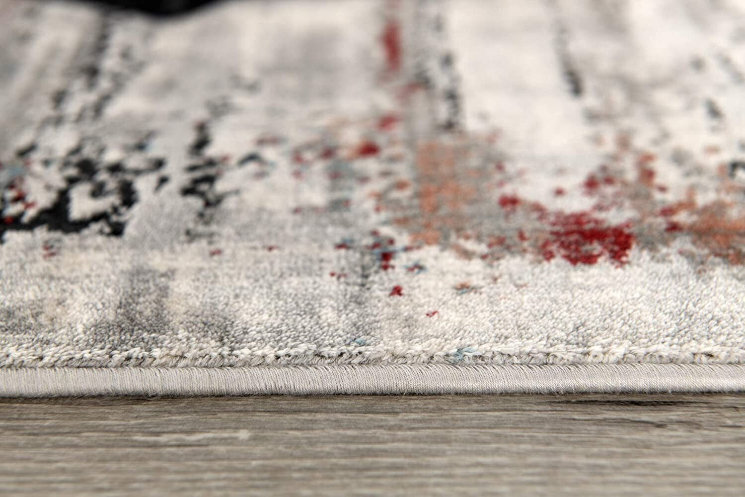 8' X 11' Gray Abstract Irregular Blocks Area Rug