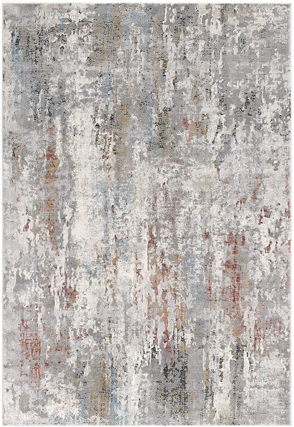 2' X 13' Gray Abstract Pattern Runner Rug
