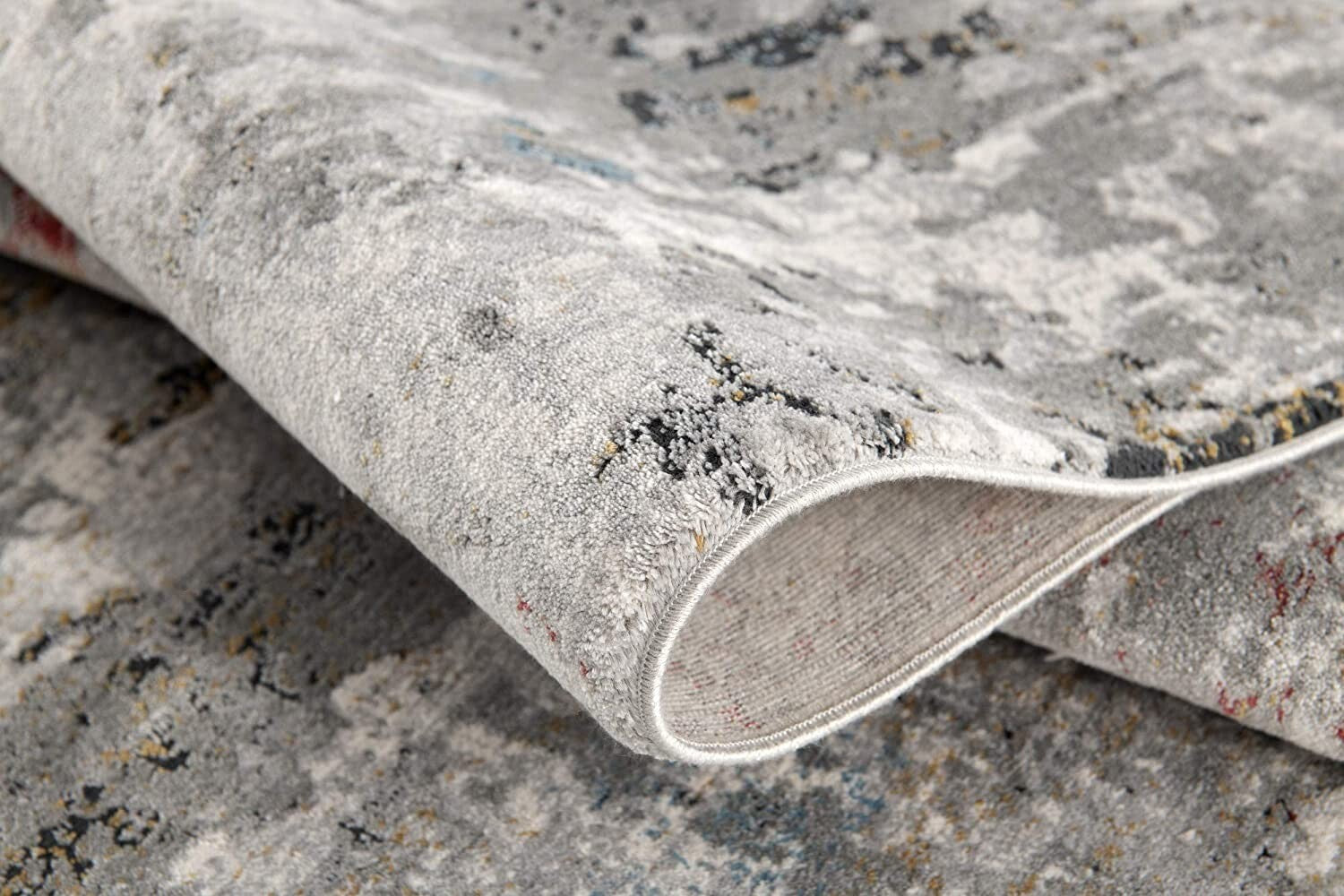 2' X 13' Gray Abstract Pattern Runner Rug