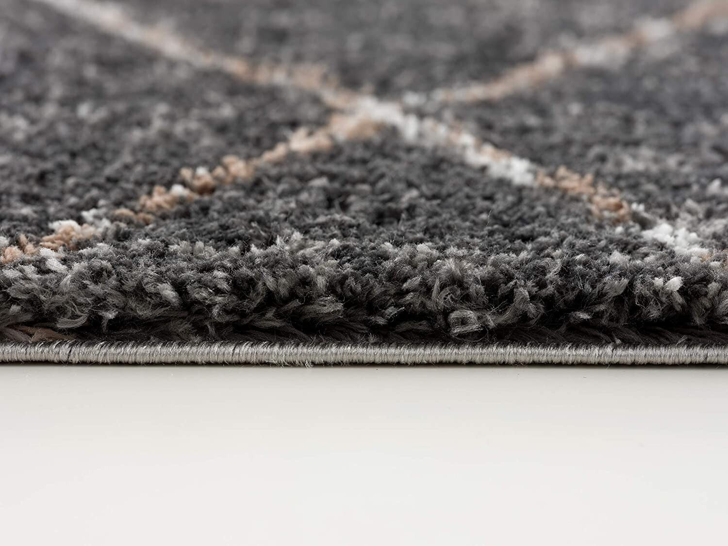 8' X 11' Gray Modern Distressed Lines Area Rug