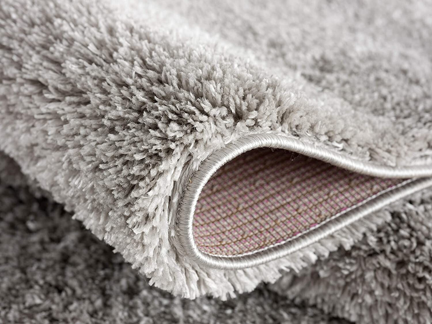 7' X 9' Gray Modern Solid Shag Area Rug