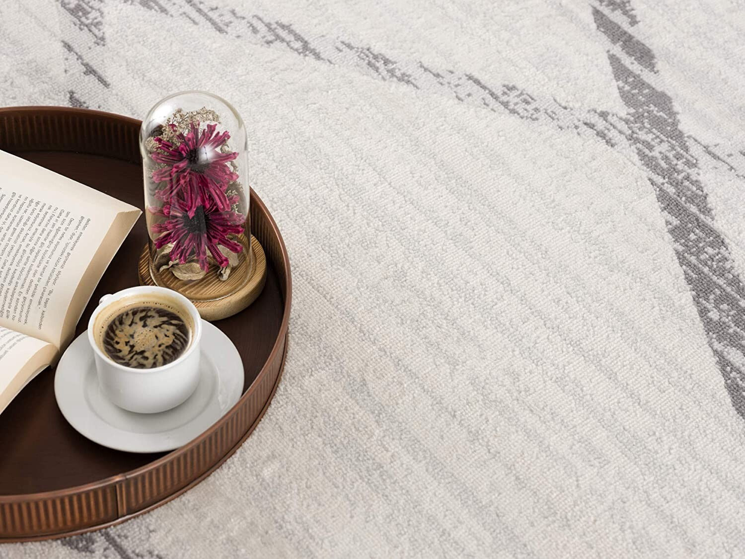2' X 4' Gray Modern Abstract Pattern Area Rug