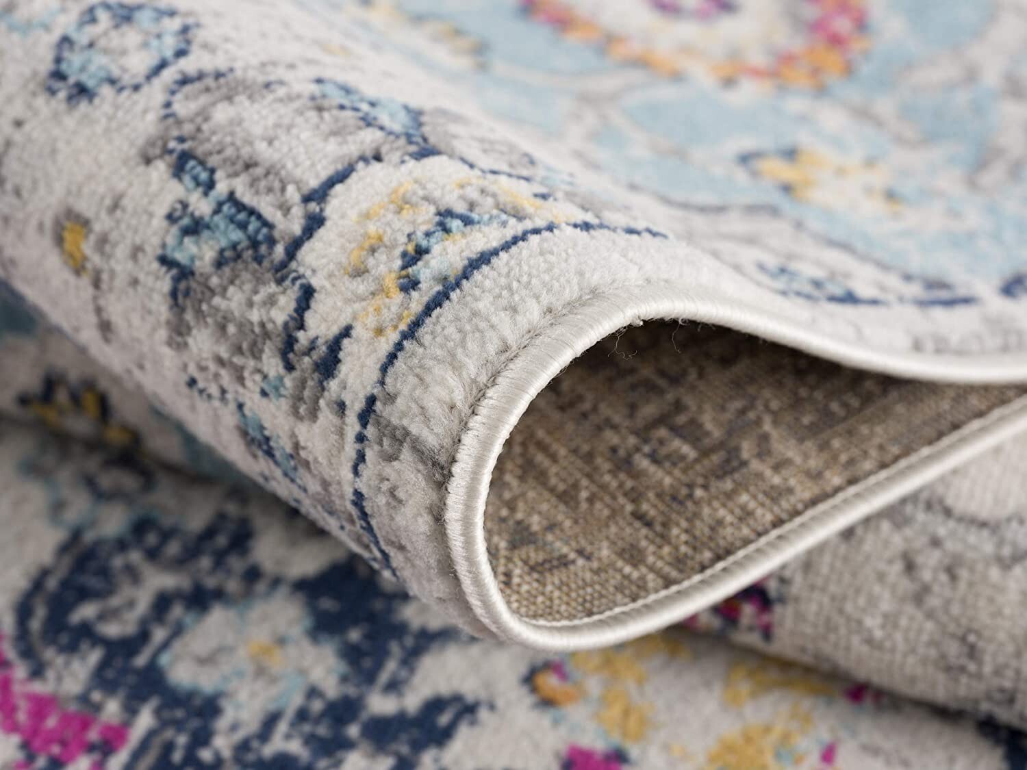 2' X 13' Rust Distressed Floral Runner Rug