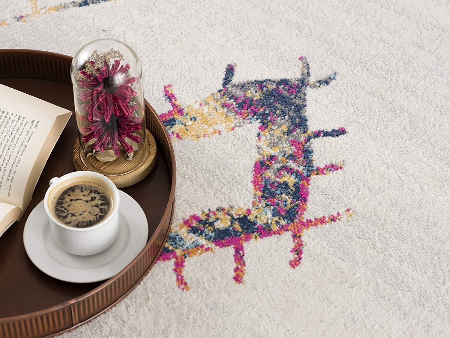 2' X 4' White Berber Pattern Area Rug