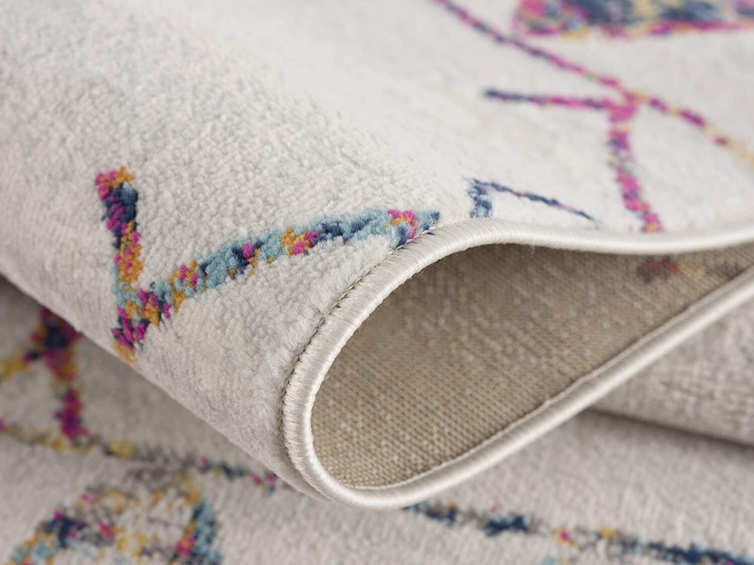 3' X 5' White Berber Pattern Area Rug