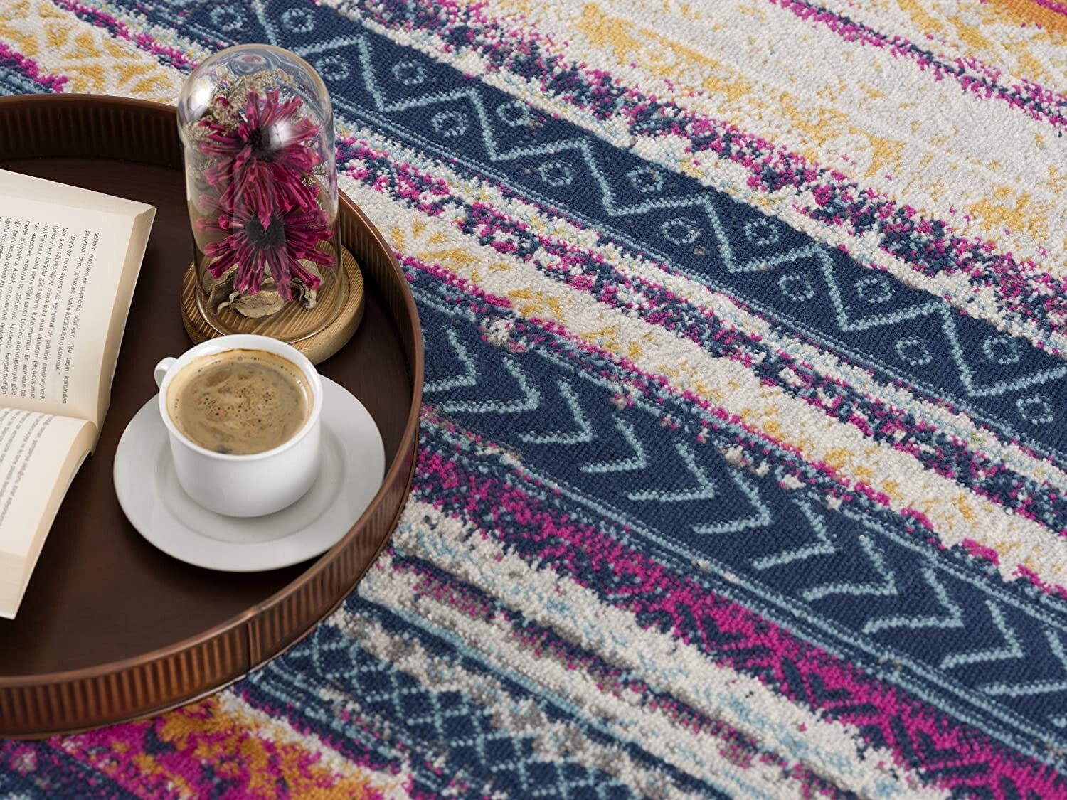 3' X 5' Multicolor Irregular Striped Area Rug