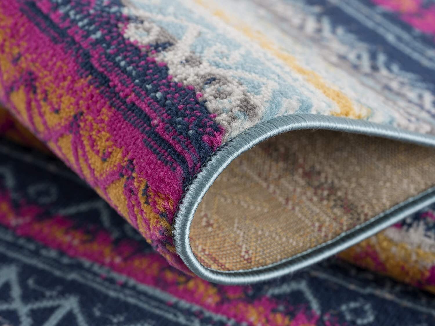 3' X 5' Multicolor Irregular Striped Area Rug