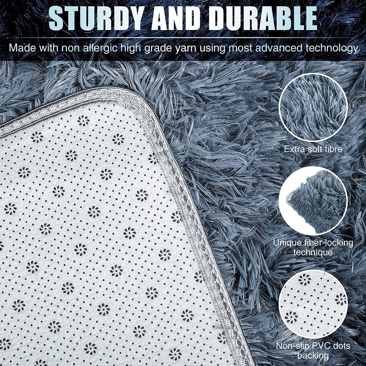 5' X 7' Gray Solid Modern Area Rug