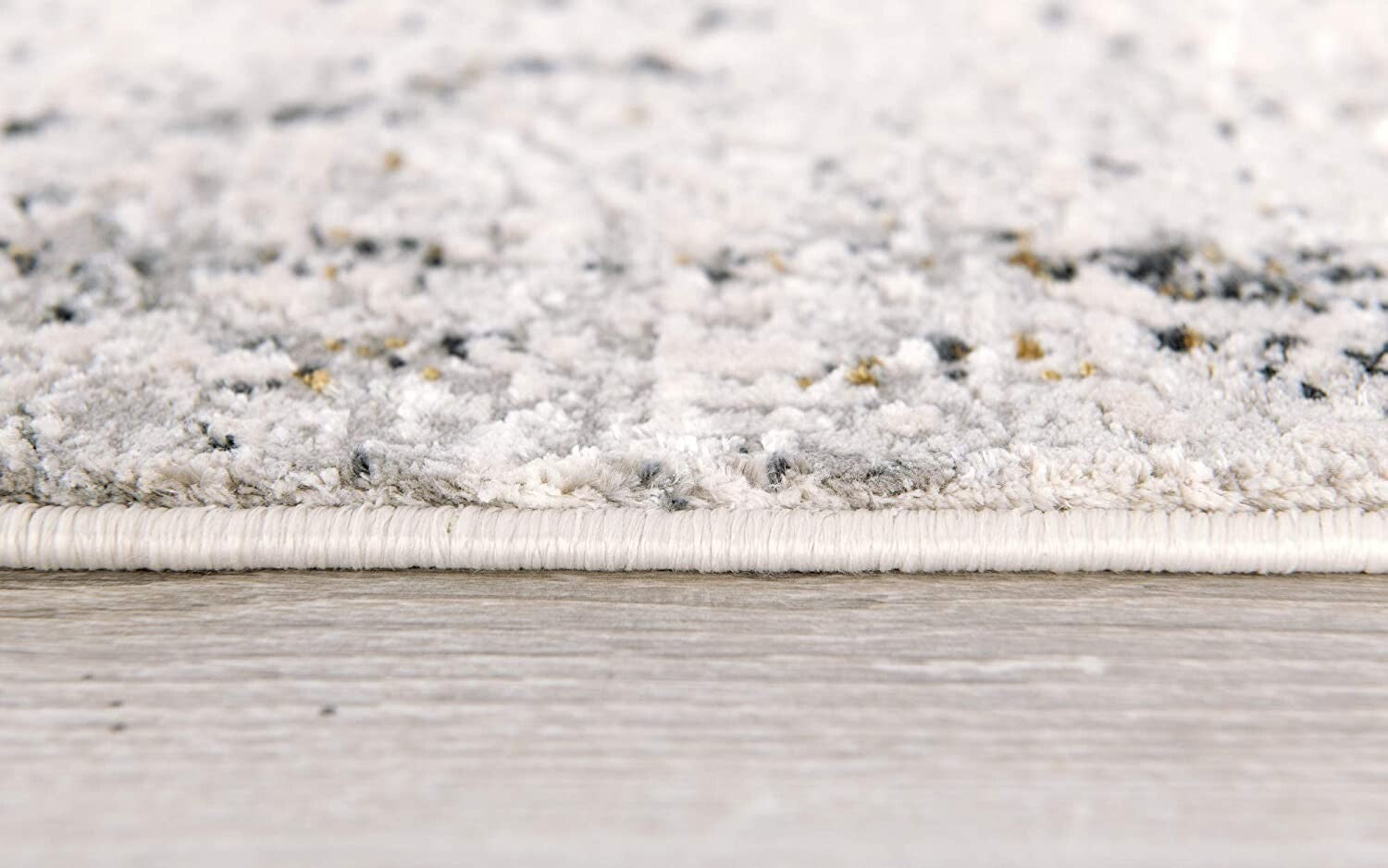 7' X 10' Gray And Ivory Abstract Distressed Area Rug