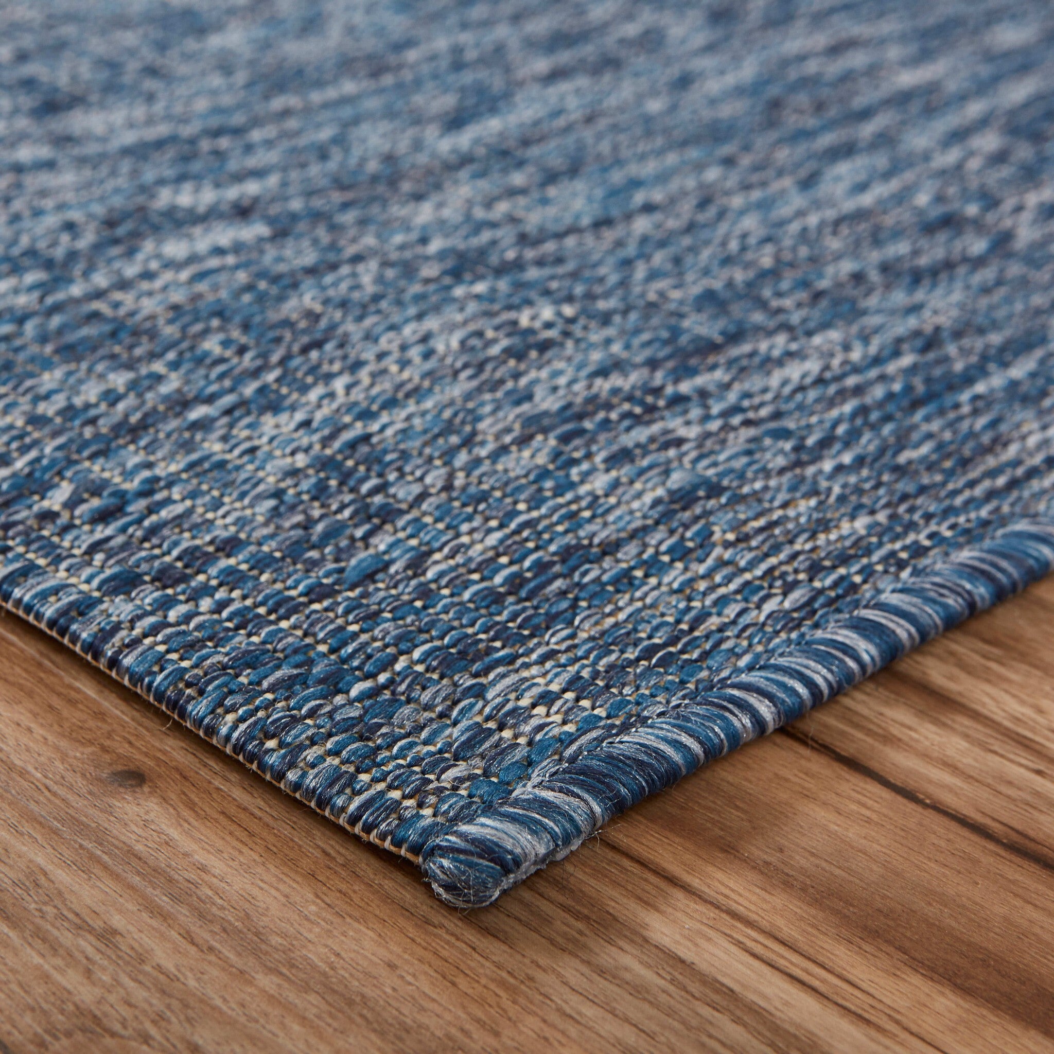 5' X 7' Navy Coral Reef Indoor Outdoor Area Rug