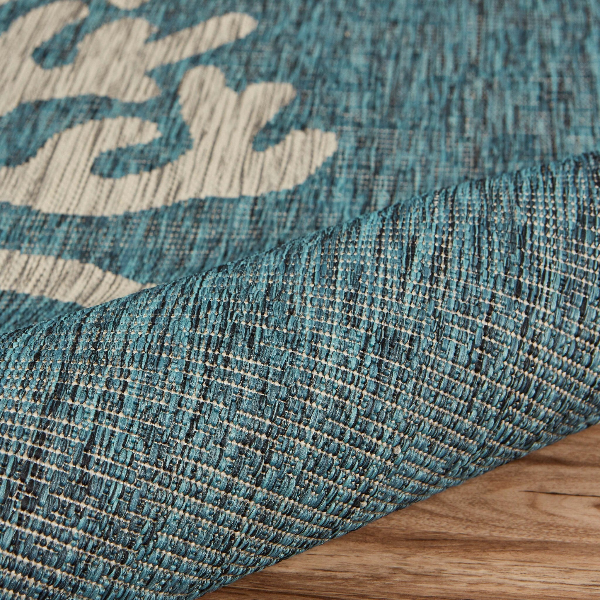 5' X 7' Blue Coral Reef Indoor Outdoor Area Rug