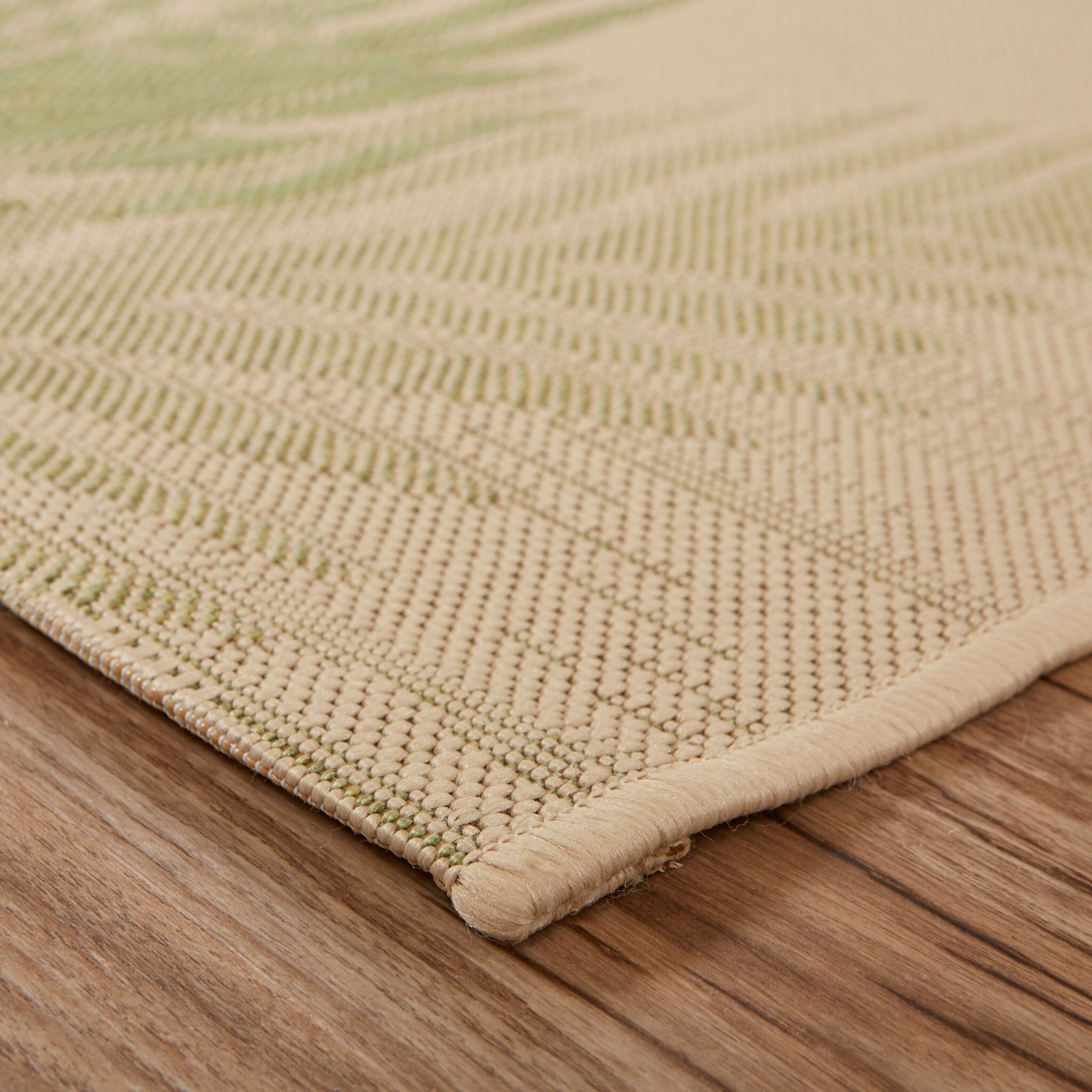 2' X 3' Green Palms Indoor Outdoor Scatter Rug