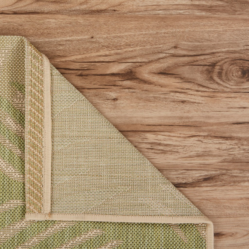 2' X 3' Green Palms Indoor Outdoor Scatter Rug