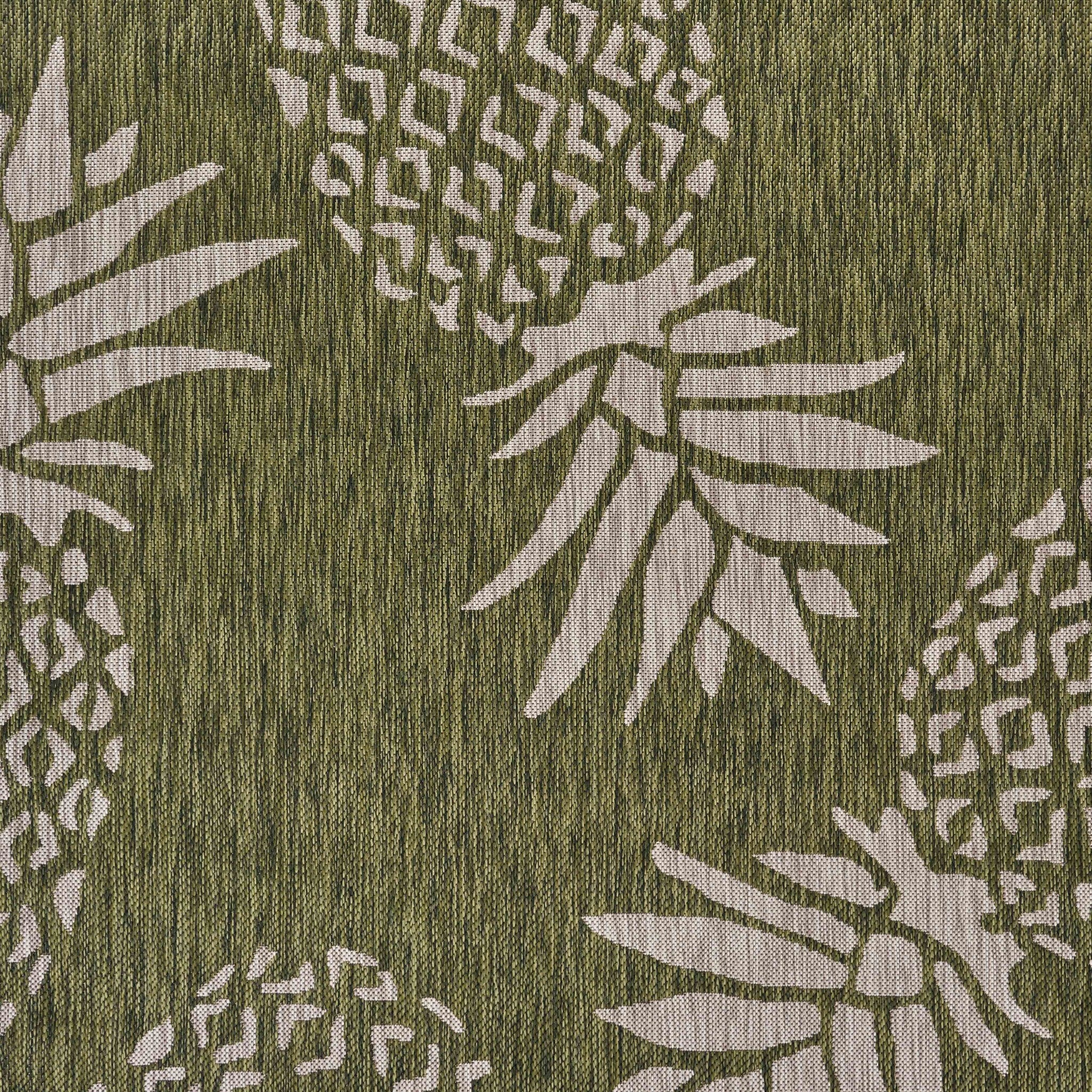 8' X 10' Green Pineapple Indoor Outdoor Area Rug