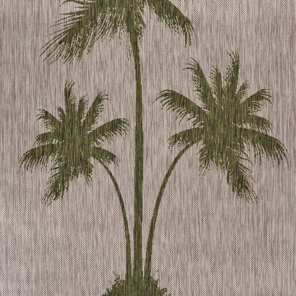 2' X 3' Green Palm Tree Indoor Outdoor Scatter Rug
