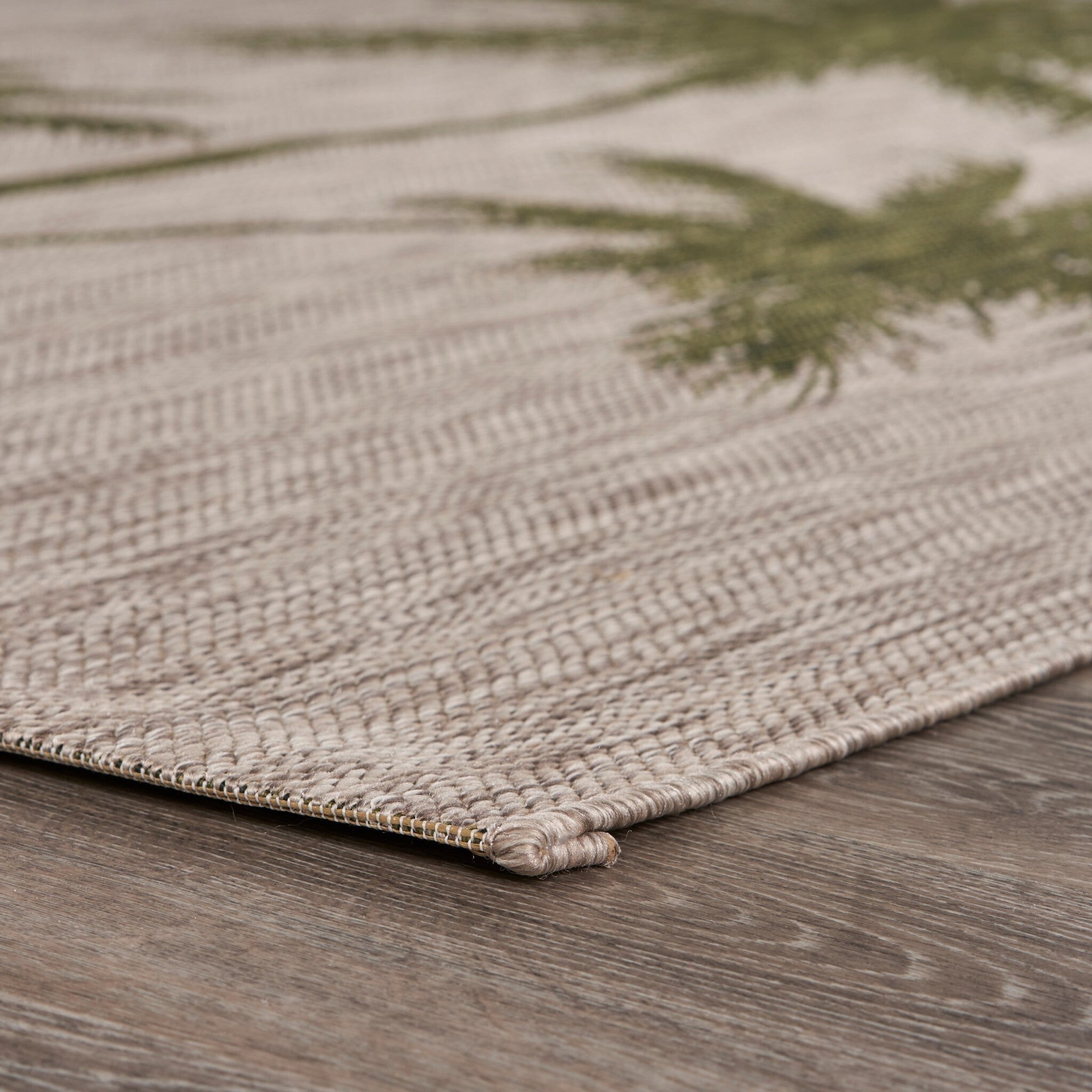 2' X 3' Green Palm Tree Indoor Outdoor Scatter Rug