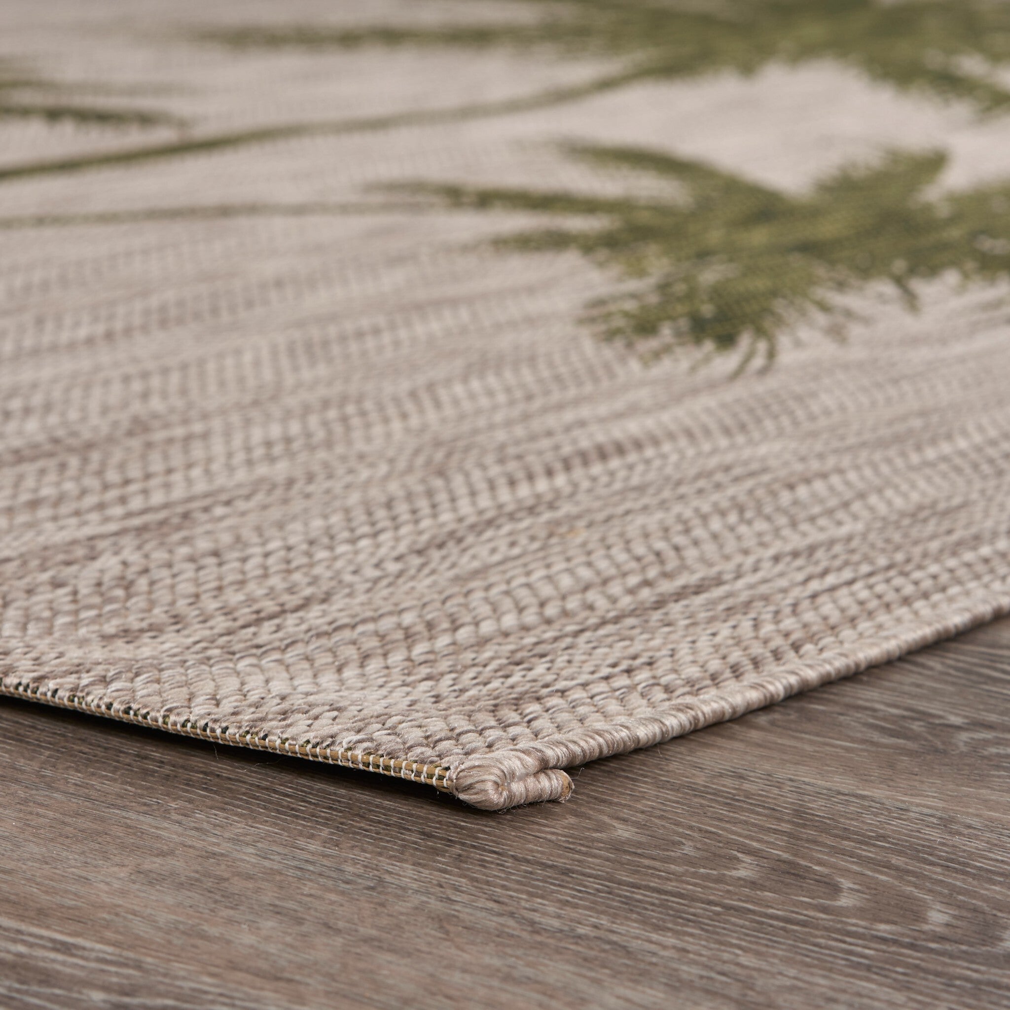 8' X 10' Green Palm Tree Indoor Outdoor Area Rug