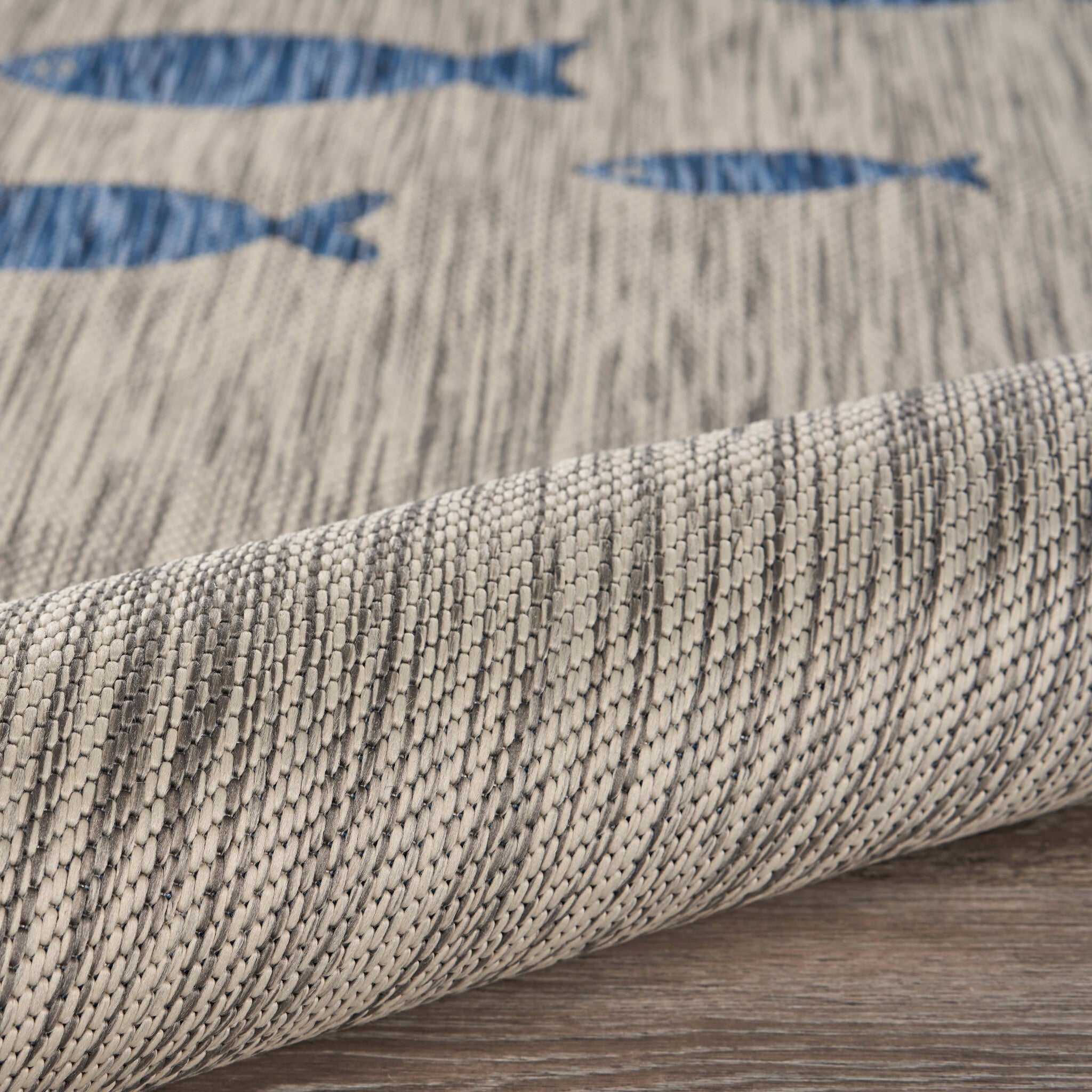 8' X 10' Gray Coastal Indoor Outdoor Area Rug