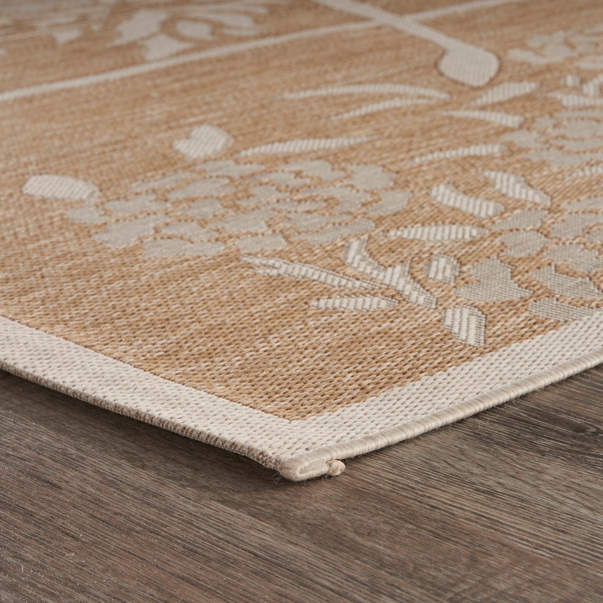 2' X 3' Tan Flamingo Indoor Outdoor Scatter Rug
