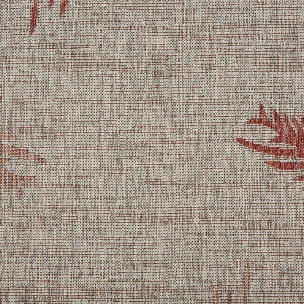 2' X 3' Red Palm Leaves Indoor Outdoor Scatter Rug