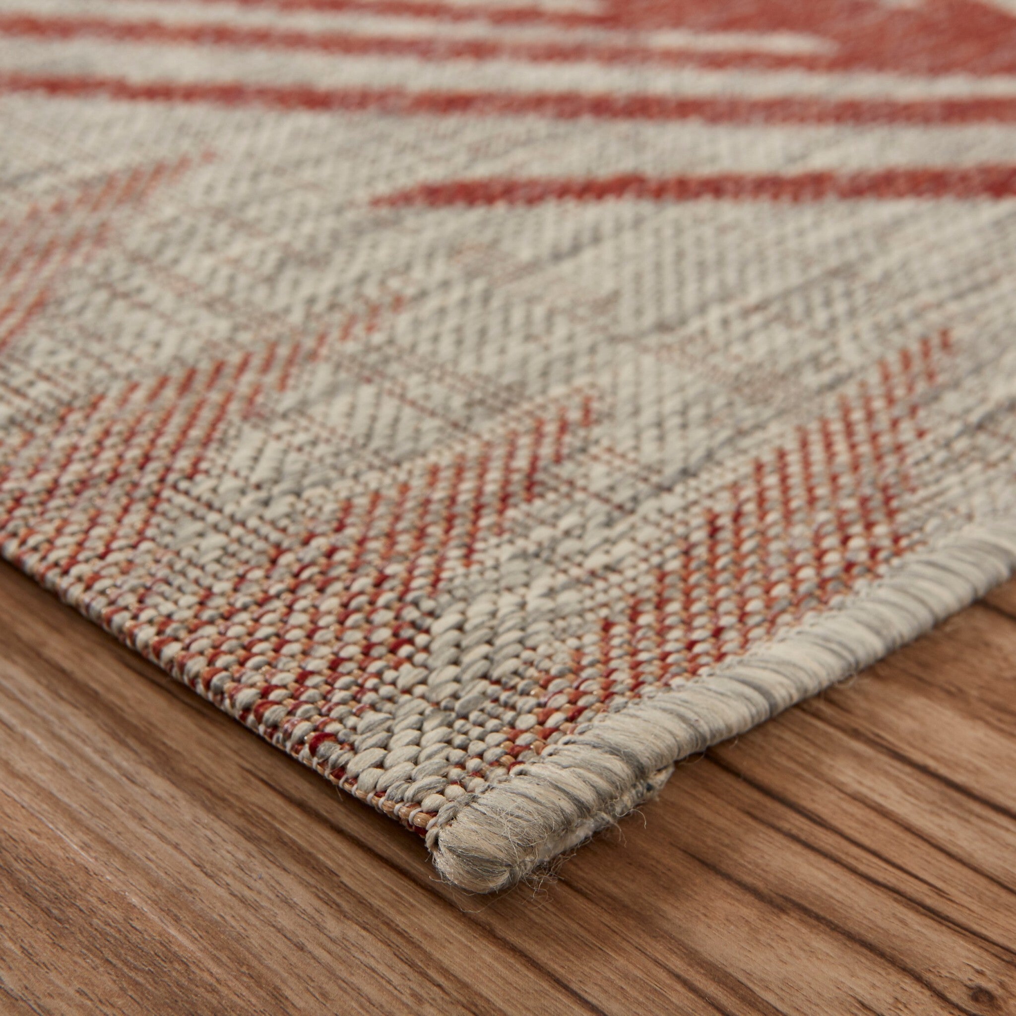 2' X 3' Red Palm Leaves Indoor Outdoor Scatter Rug