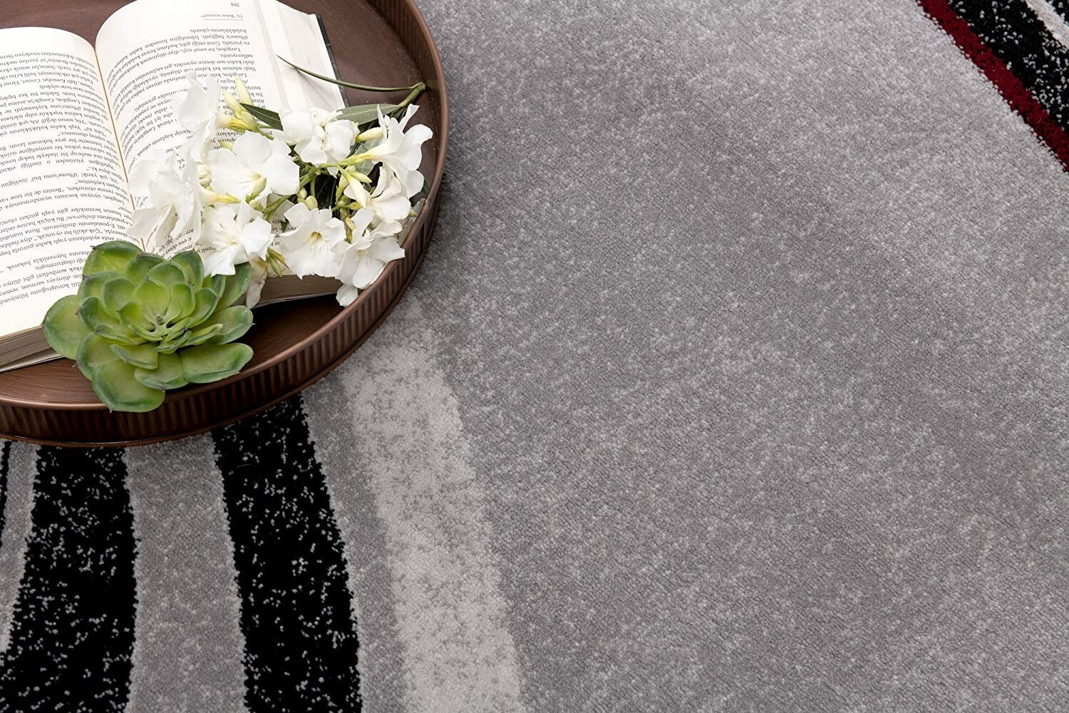 2' X 8' Gray Modern Geometric Runner Rug