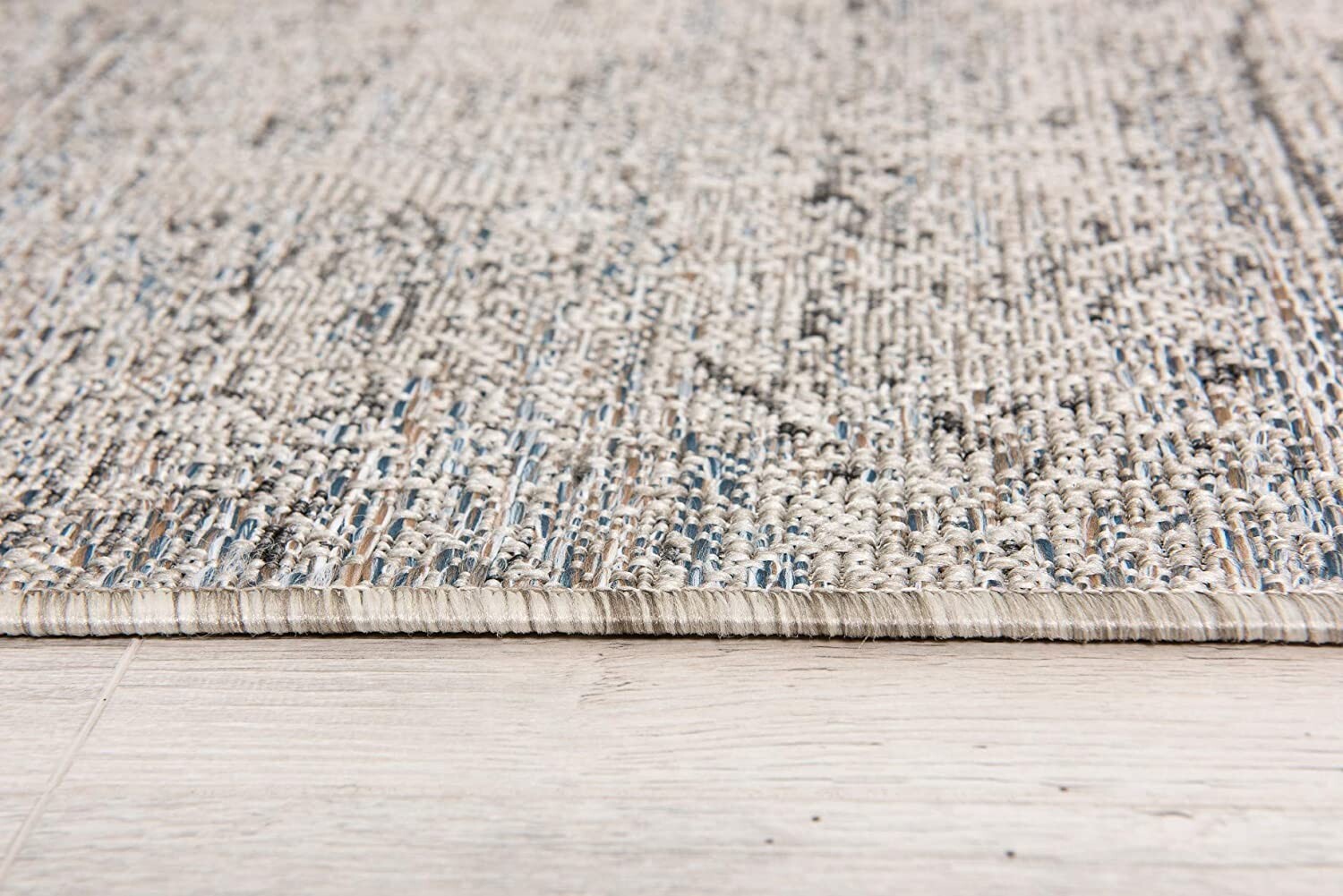 8' X 10' Blue And Gray Distressed Area Rug