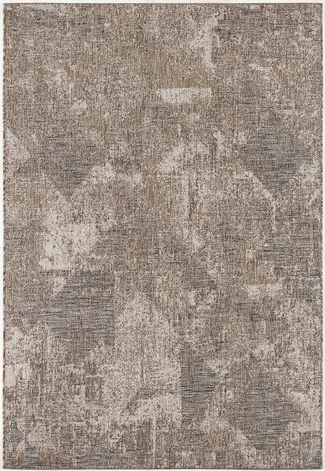 3' X 5' Ivory Distressed Diamonds Area Rug