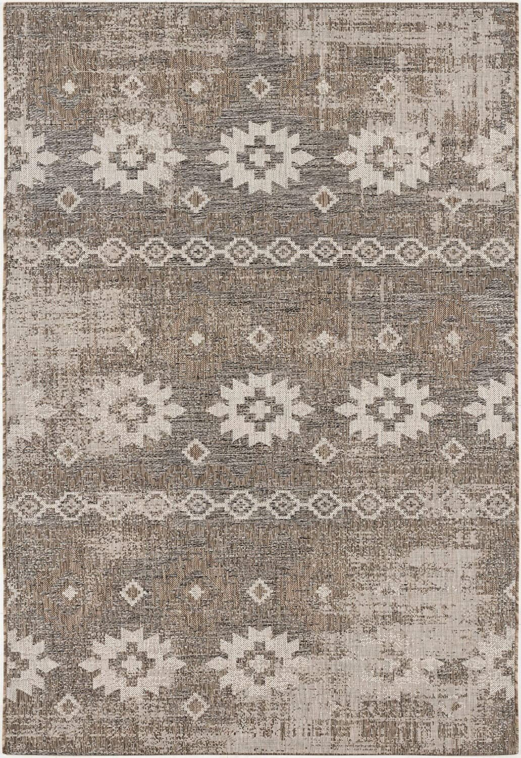 3' X 13' Beige Boho Chic Runner Rug