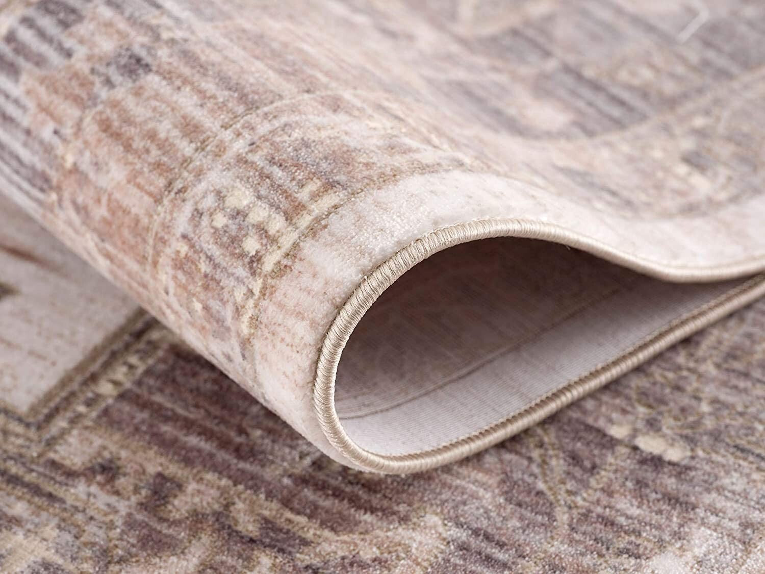 4' x 6' Beige Classic Medallion Area Rug