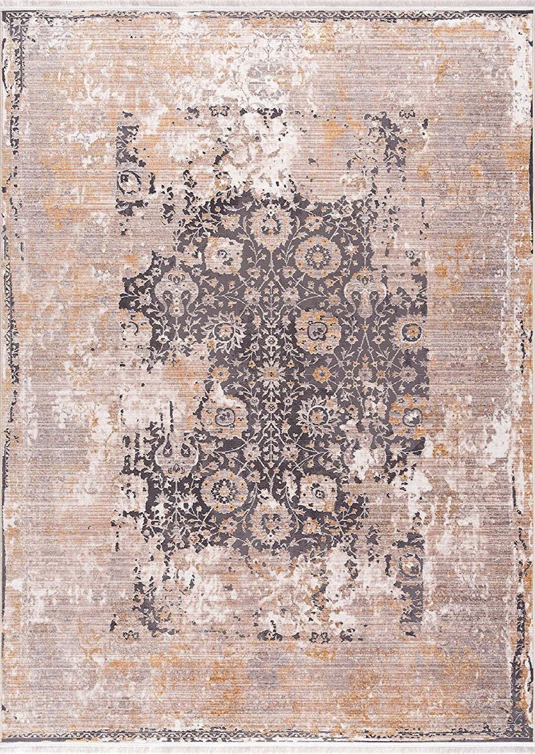 4' x 6' Gray Washed Out Persian Area Rug