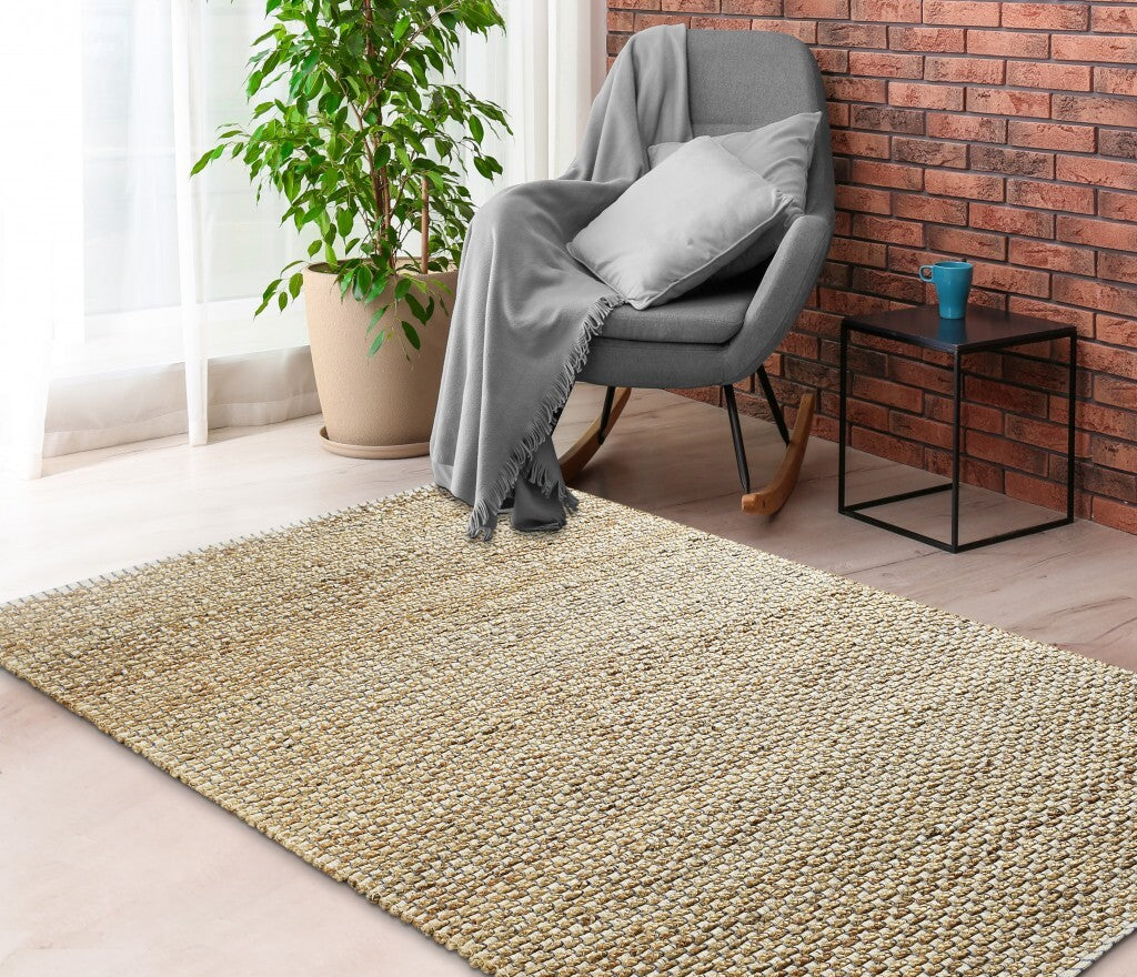 8' x 10' Natural Braided Jute Area Rug
