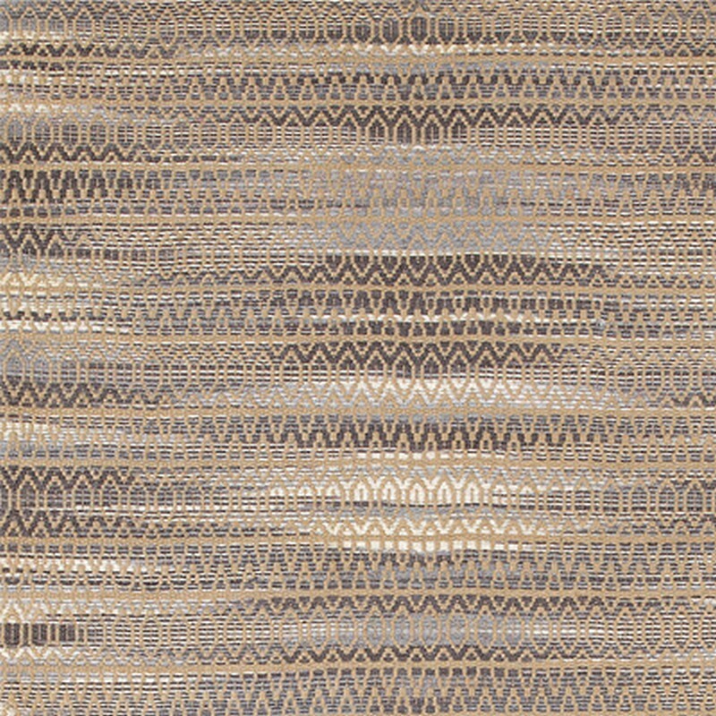 9' x 12' Gray and Tan Striated Runner Rug