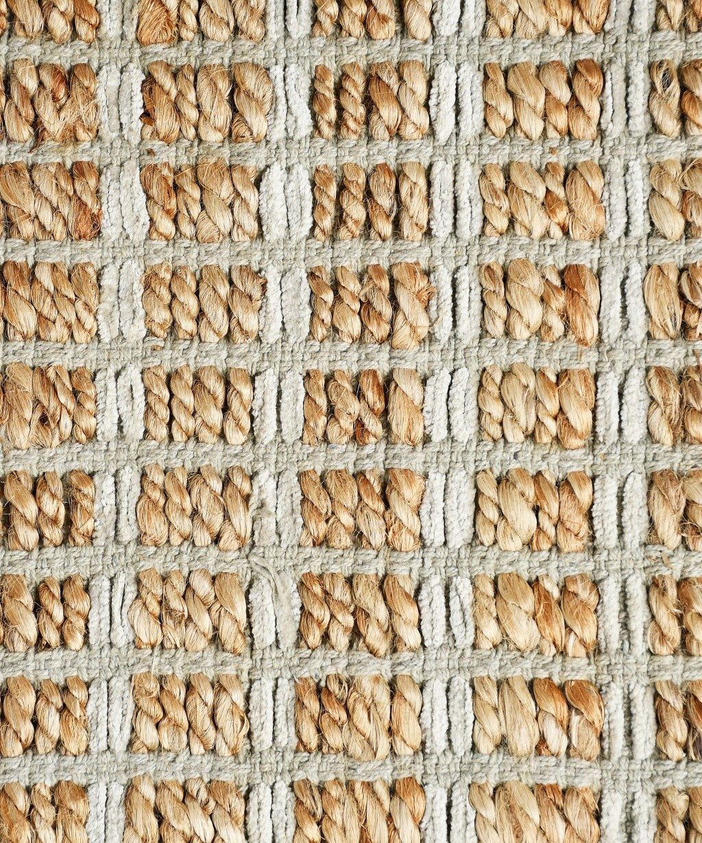 9' x 12' Gray Grid Farmhouse Area Rug