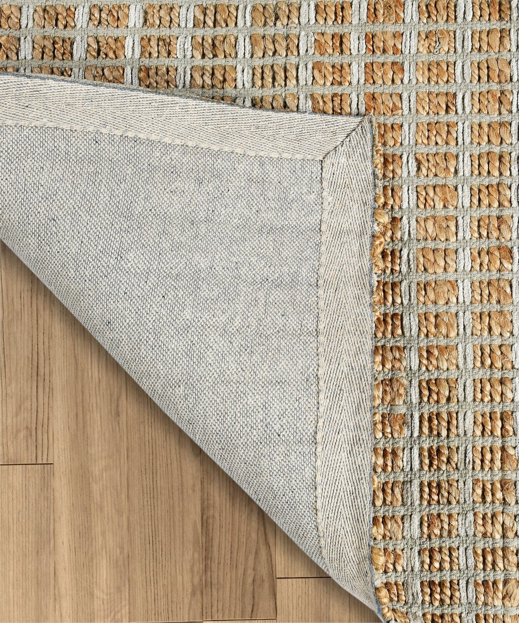9' x 12' Gray Grid Farmhouse Area Rug