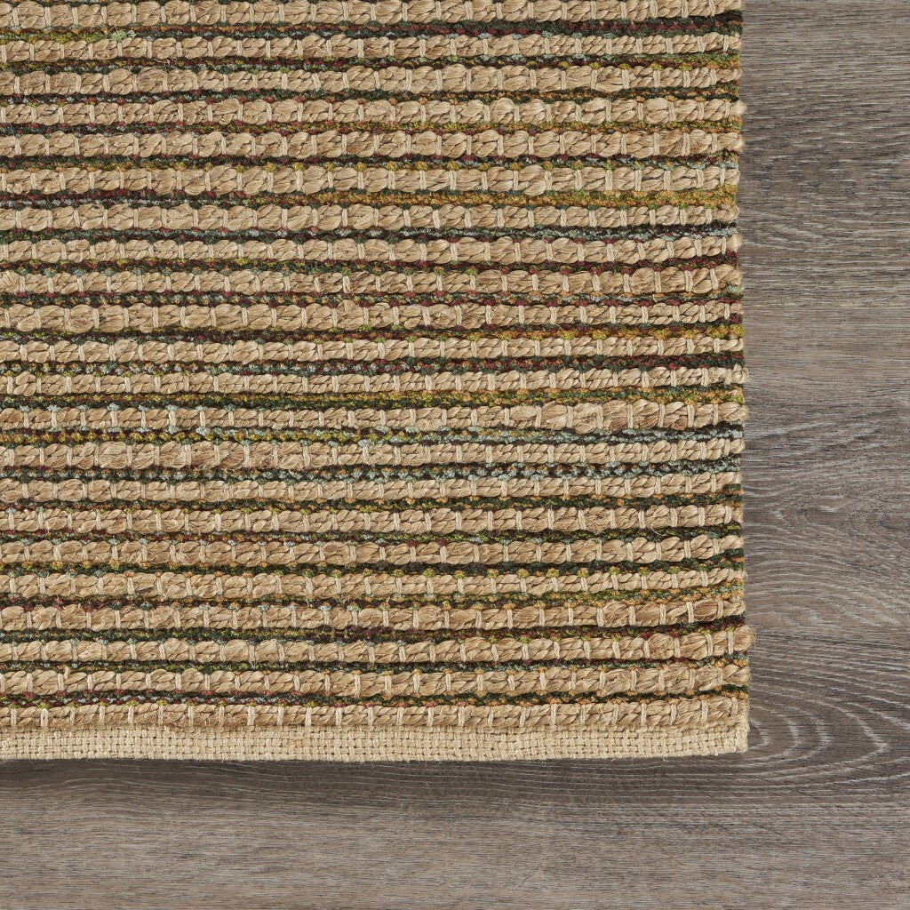 9' x 12' Natural Undertone Striated Area Rug