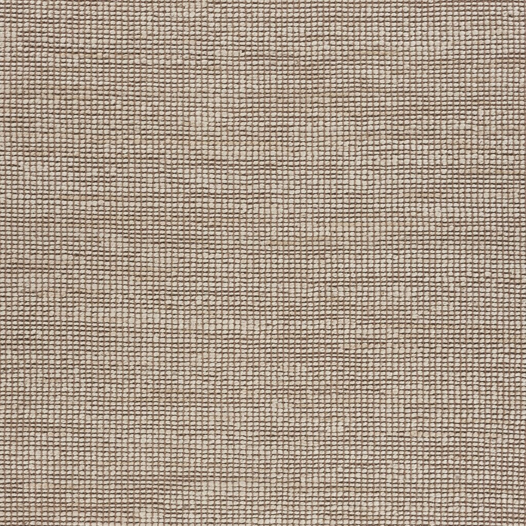 9' x 12' Tan and White Braid Border Area Rug