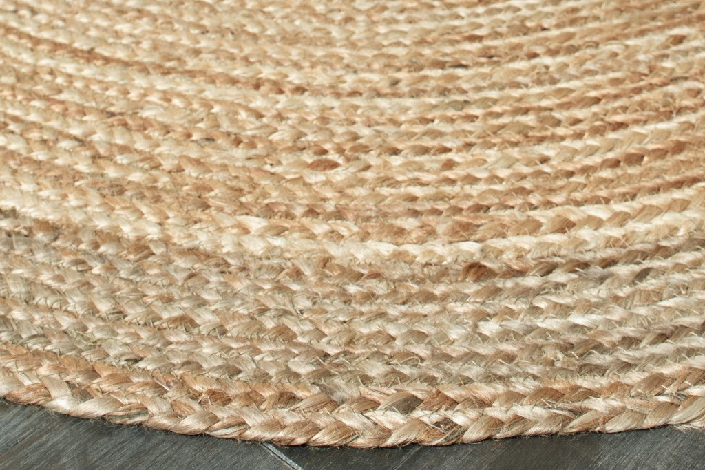7' Natural Toned Oval Shaped Area Rug