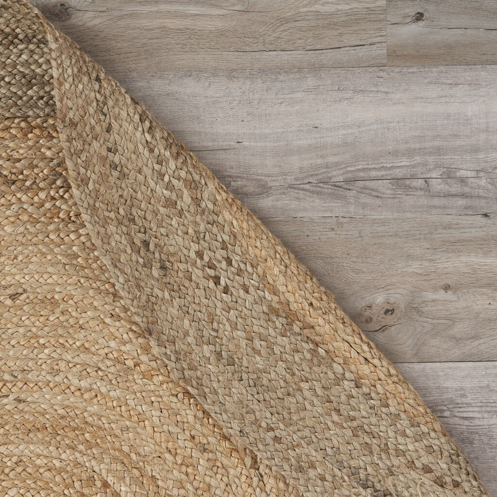 7' Natural Toned Oval Shaped Area Rug