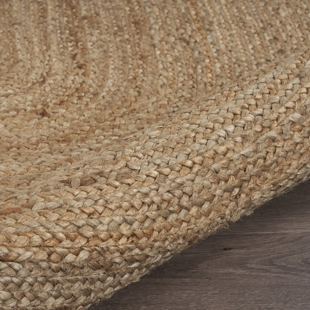 9' Natural Toned Oval Shaped Area Rug