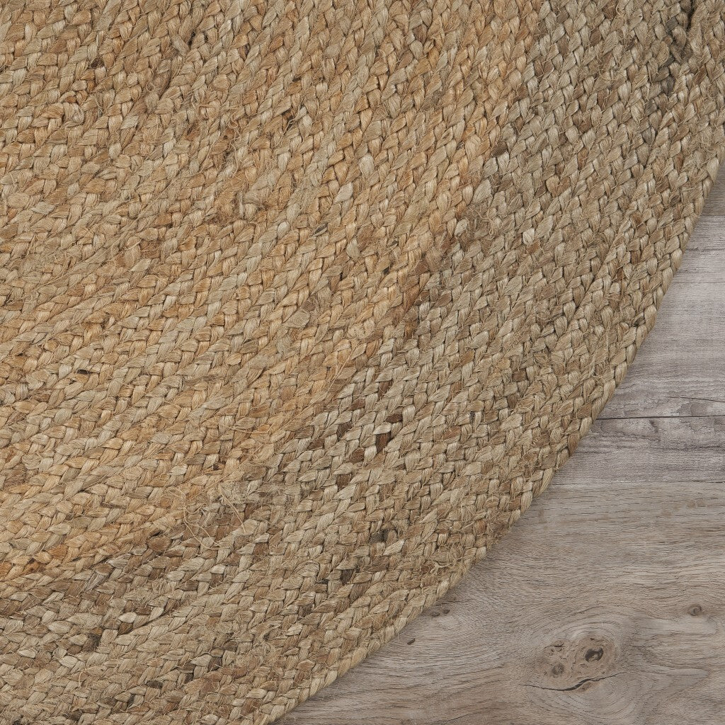 9' Natural Toned Oval Shaped Area Rug