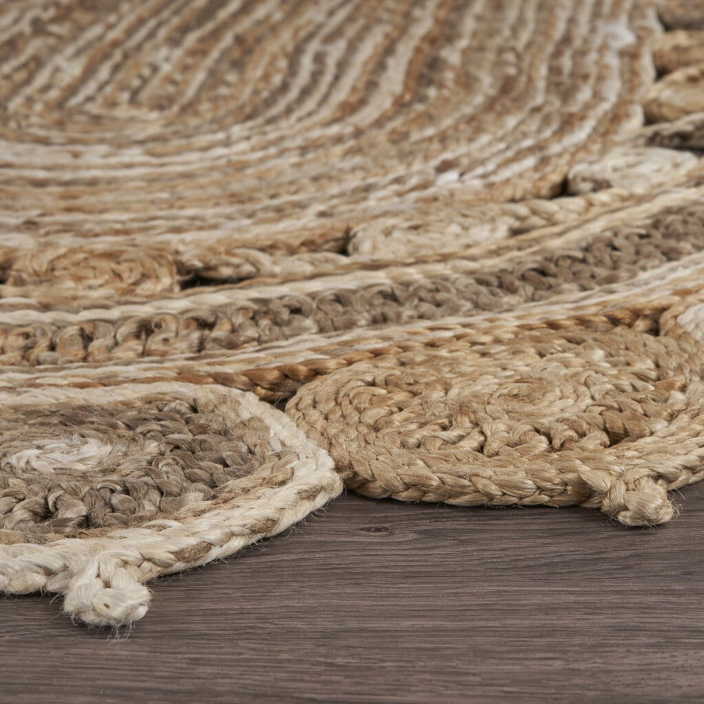 9' Oval Shaped Natural Toned Area Rug