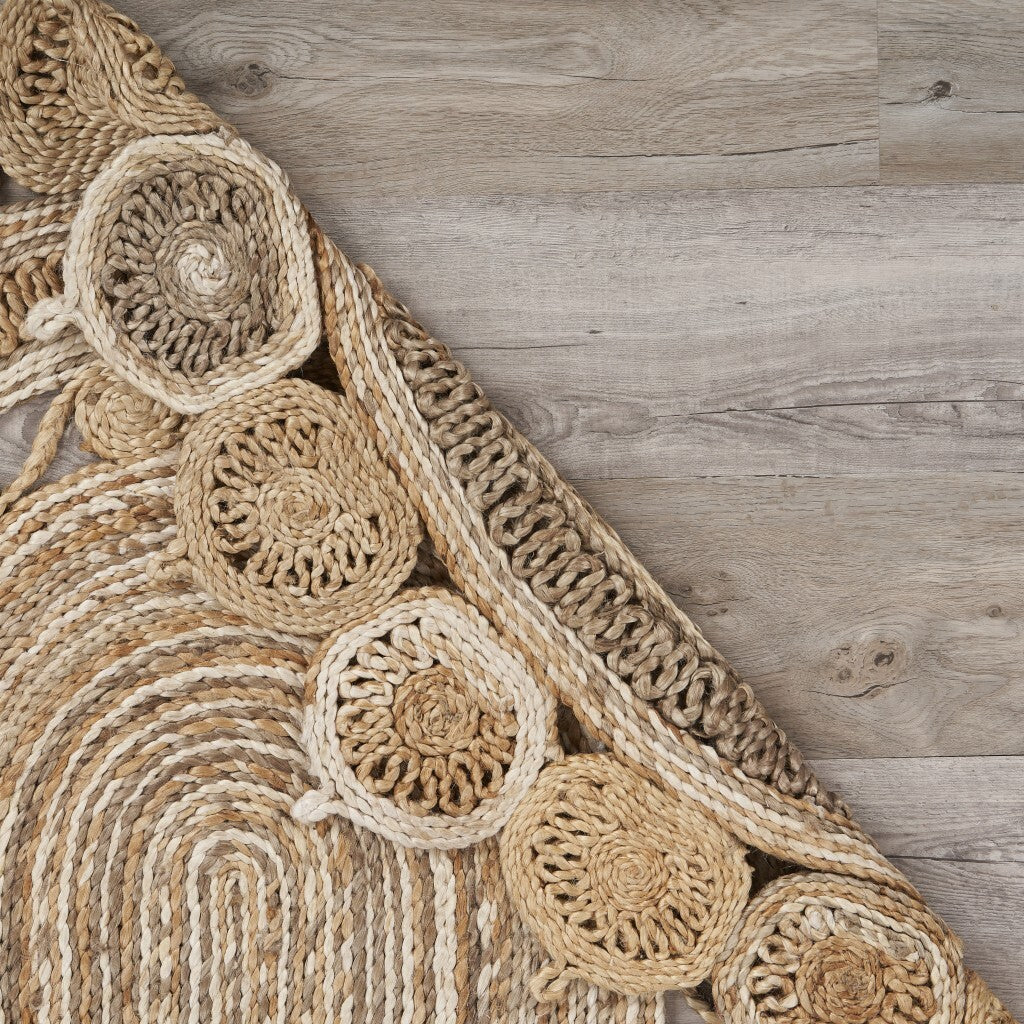9' Oval Shaped Natural Toned Area Rug