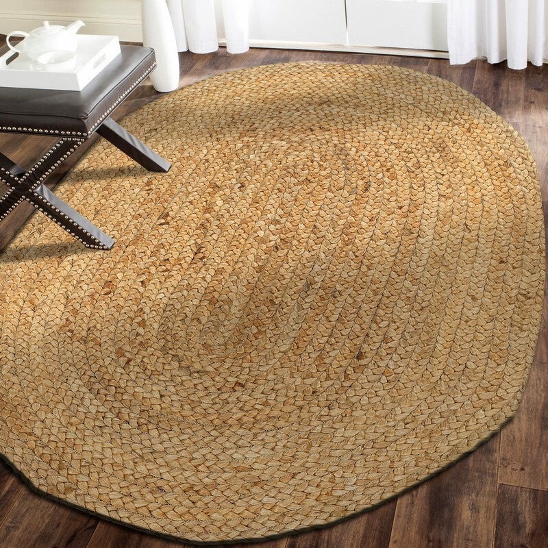 2' x 3' Soft Beige Braided Scatter Rug