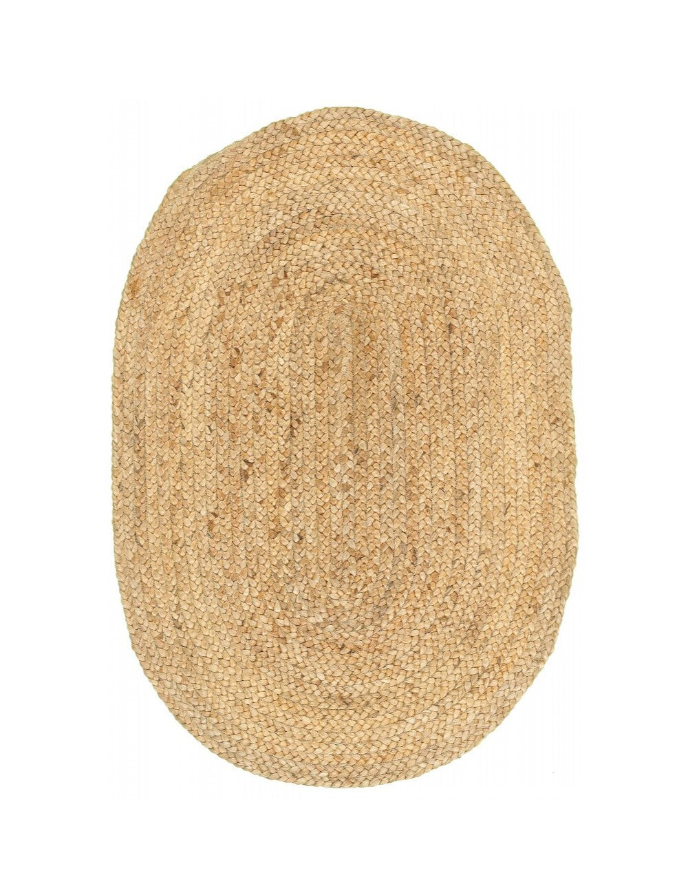 2' x 3' Soft Beige Braided Scatter Rug