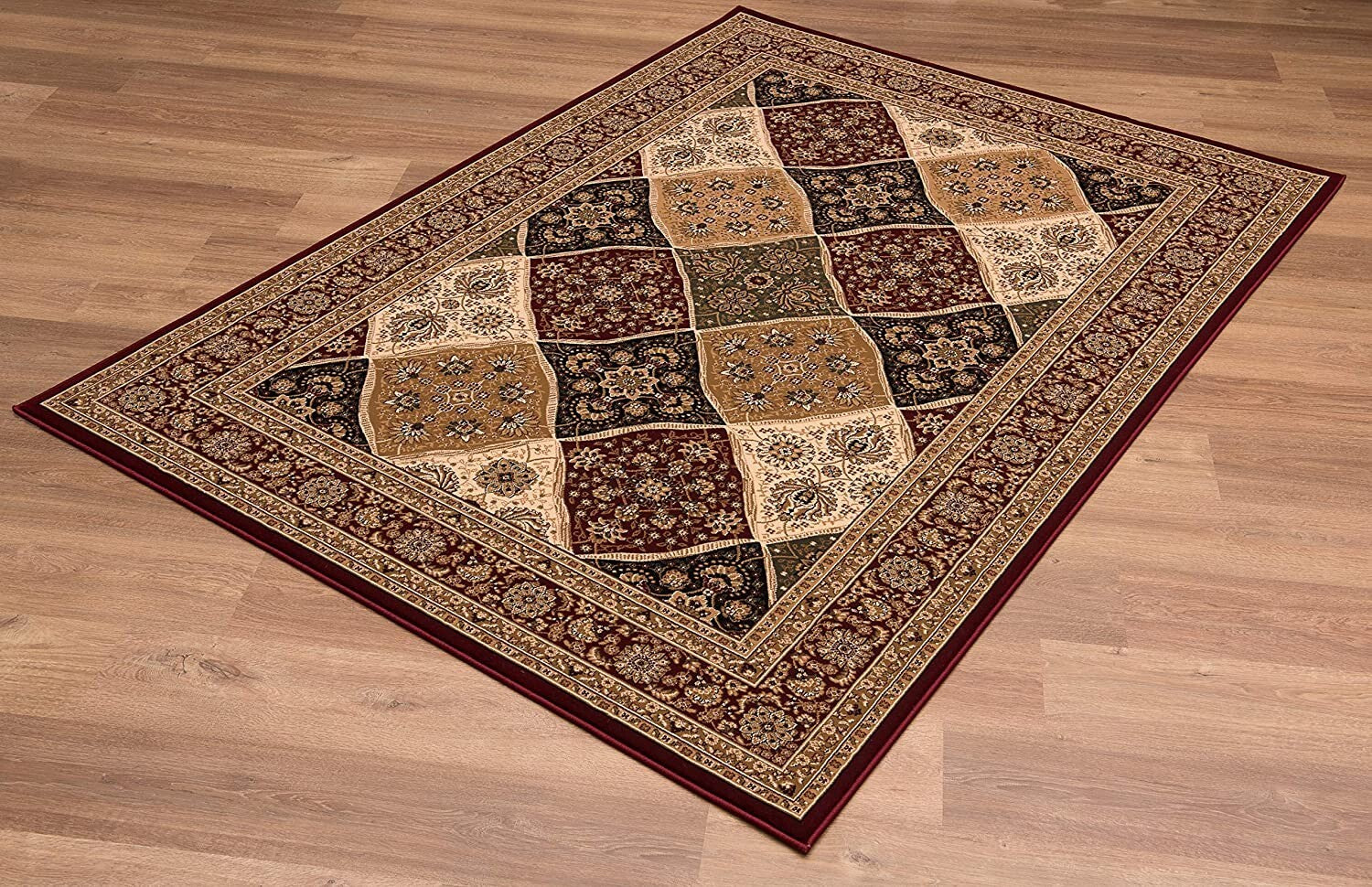 2' x 8' Red Decorative Diamonds Runner Rug