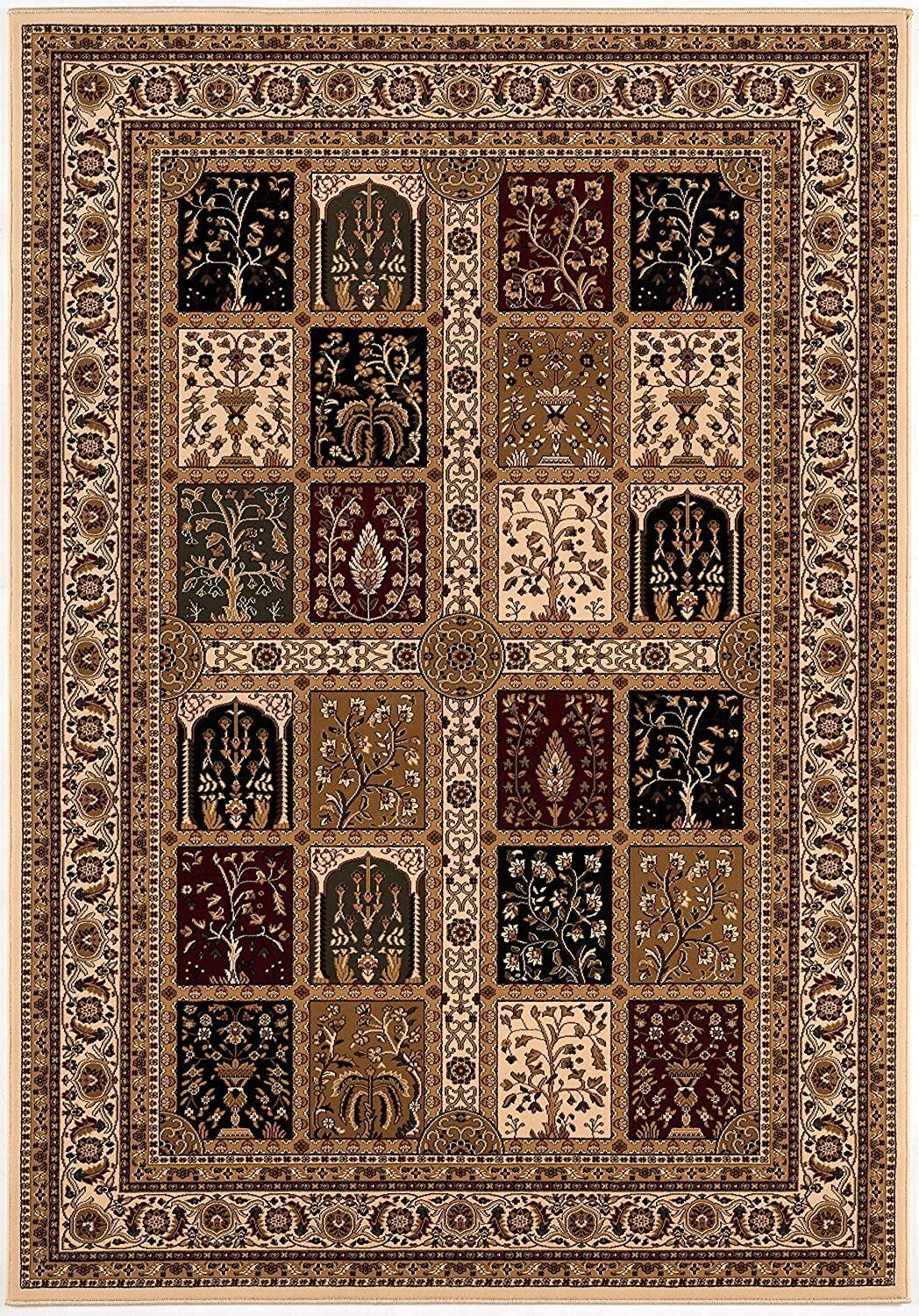 2' x 10' Cream Traditional Decorative Runner Rug